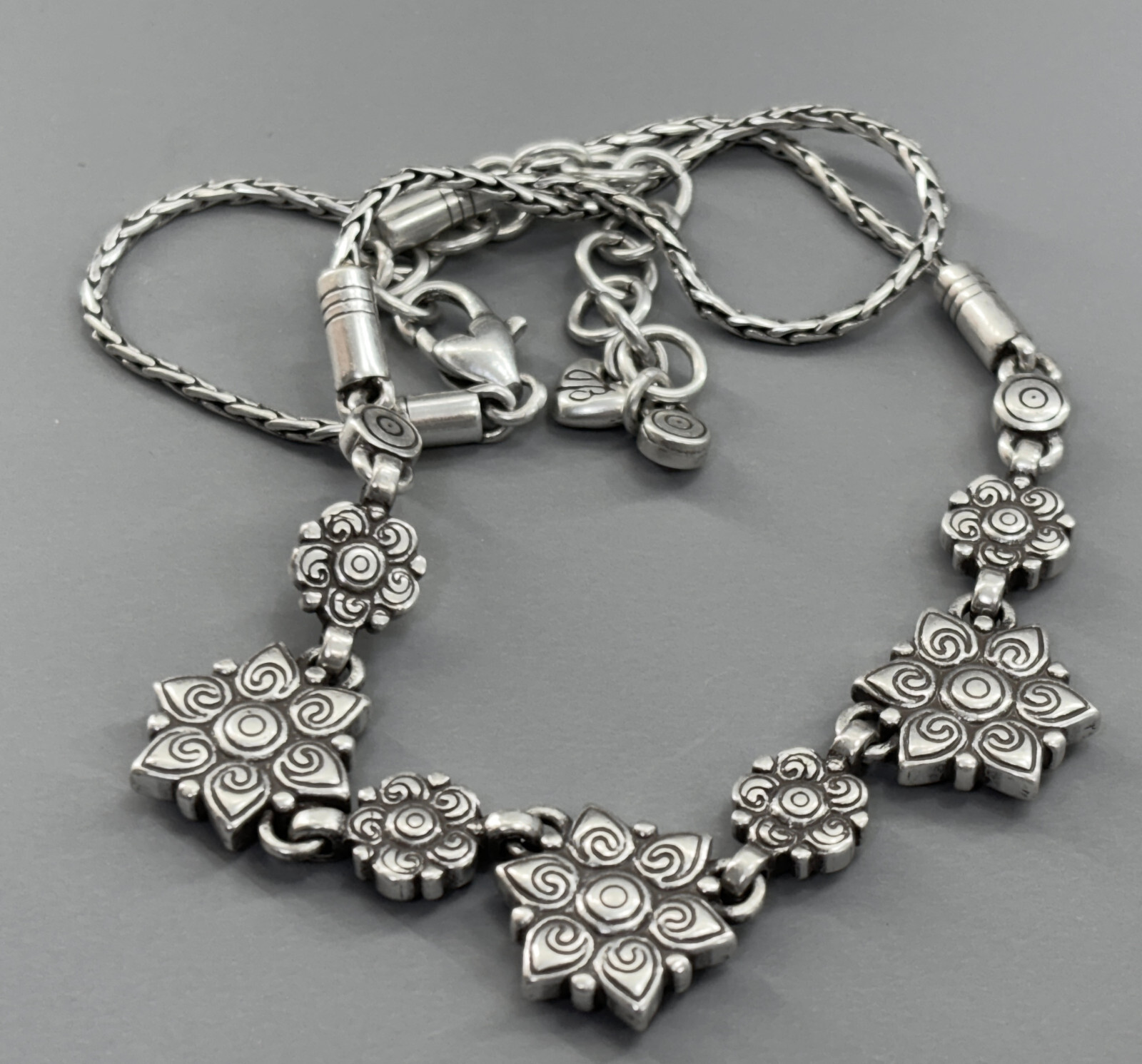 Brighton GARDEN OF EDEN Floral Multicolor Enamel & Crystal Necklace-14/16in-30g
