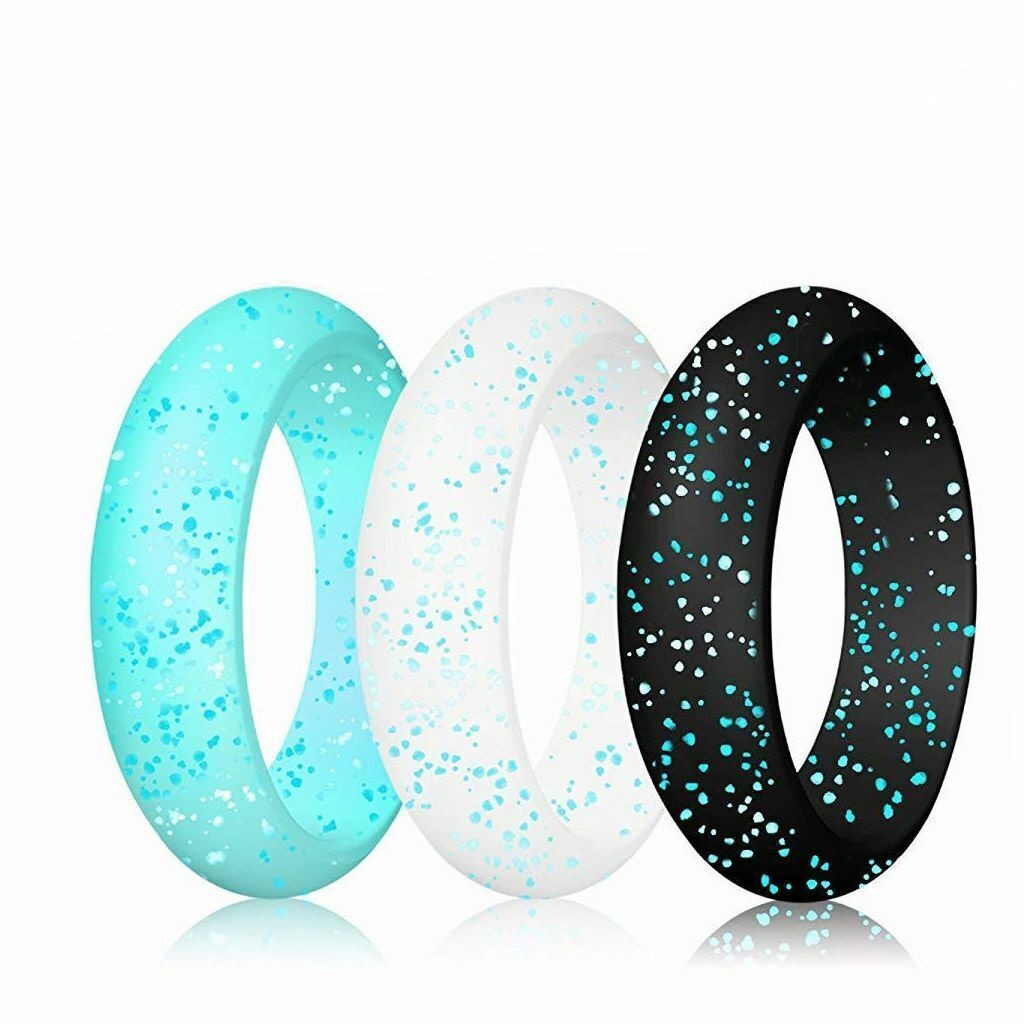 10 Pcs Flexible Silicone Wedding Ring Men Women Engagement Sport Rubber Band