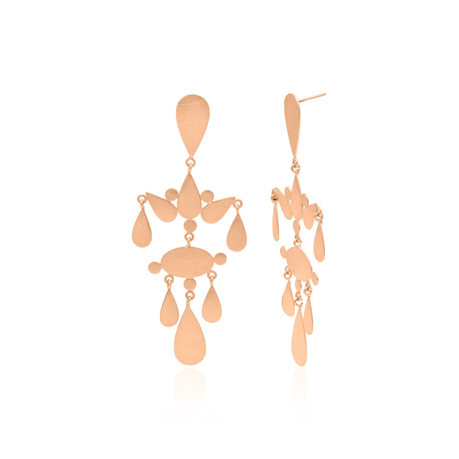 Twilight Leaves Long Dangle Stud Earrings Handmade Latest Designer Jewelry