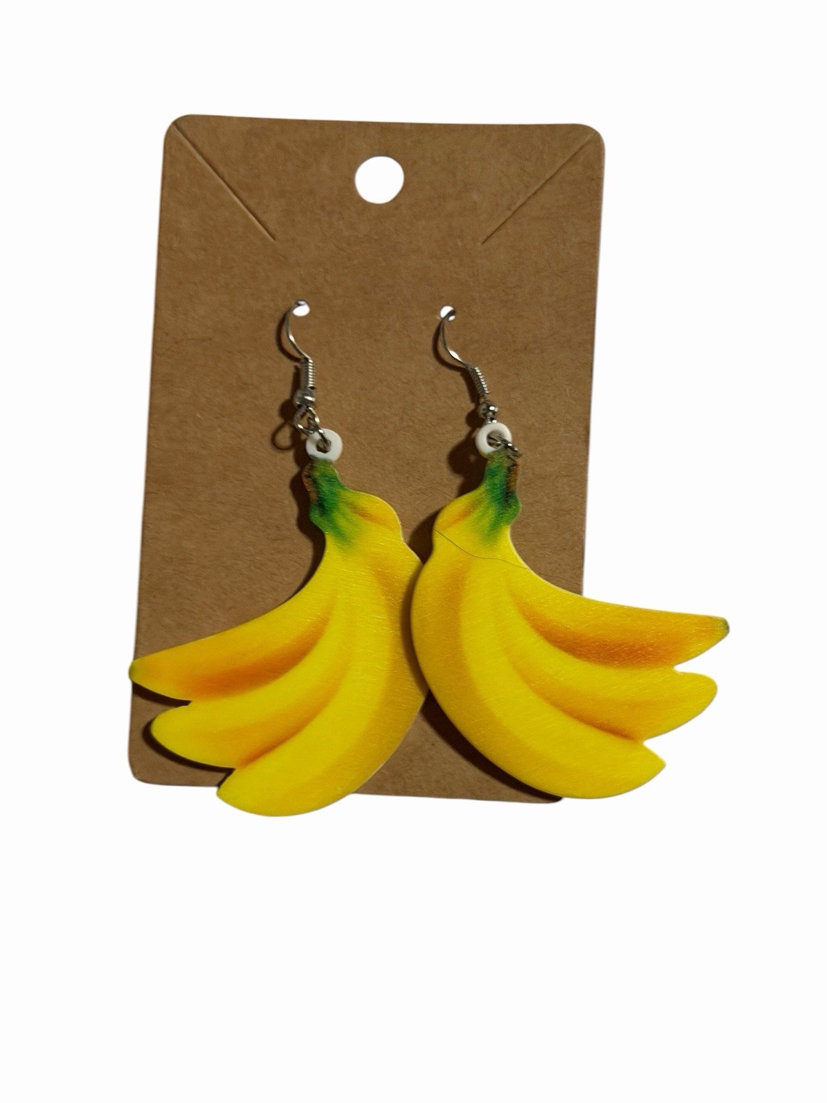 New Novelty Fashion Earrings banana yellow food fruit