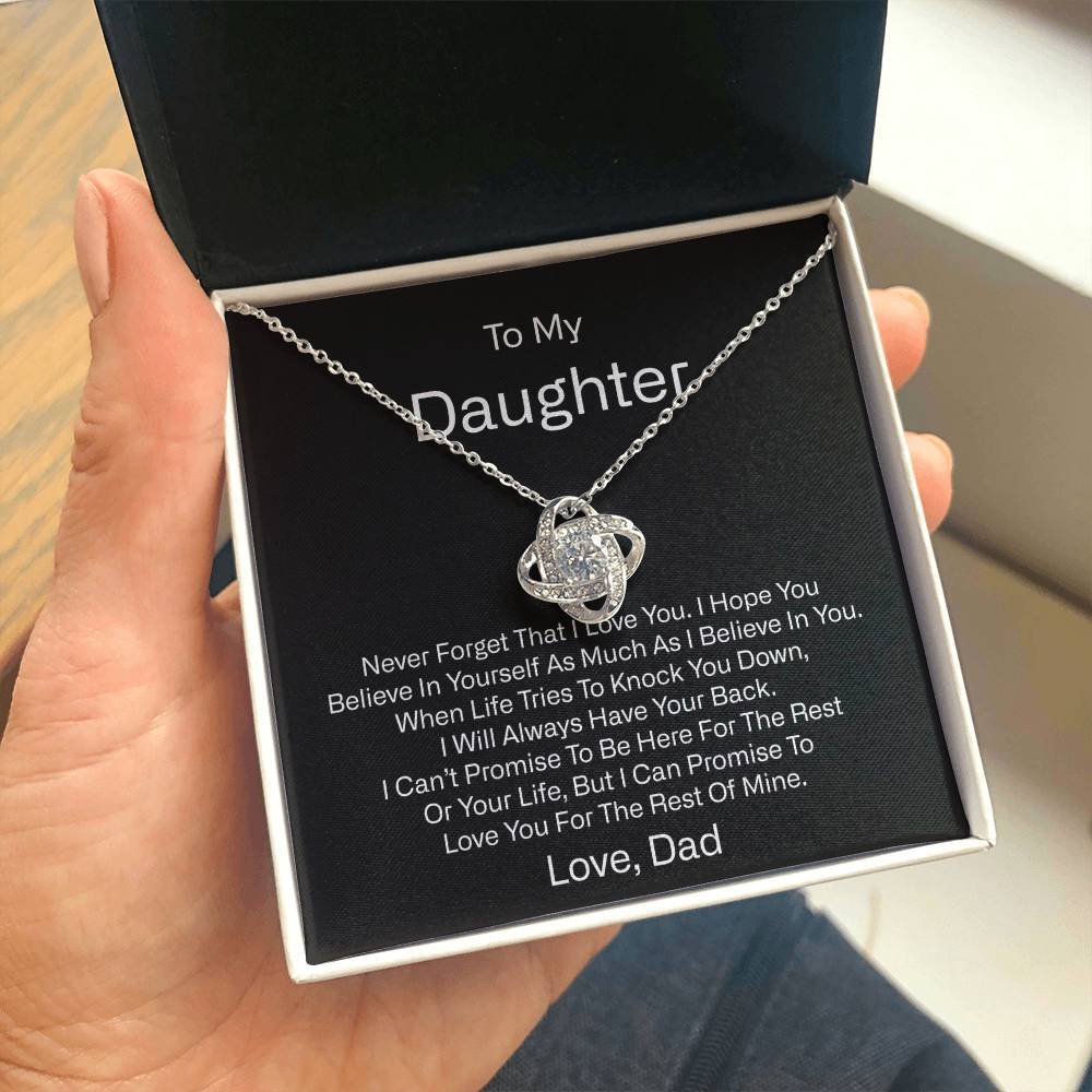 My Daughter Necklace Gift From Dad, Daughter Birthday Graduation Jewelry Gift