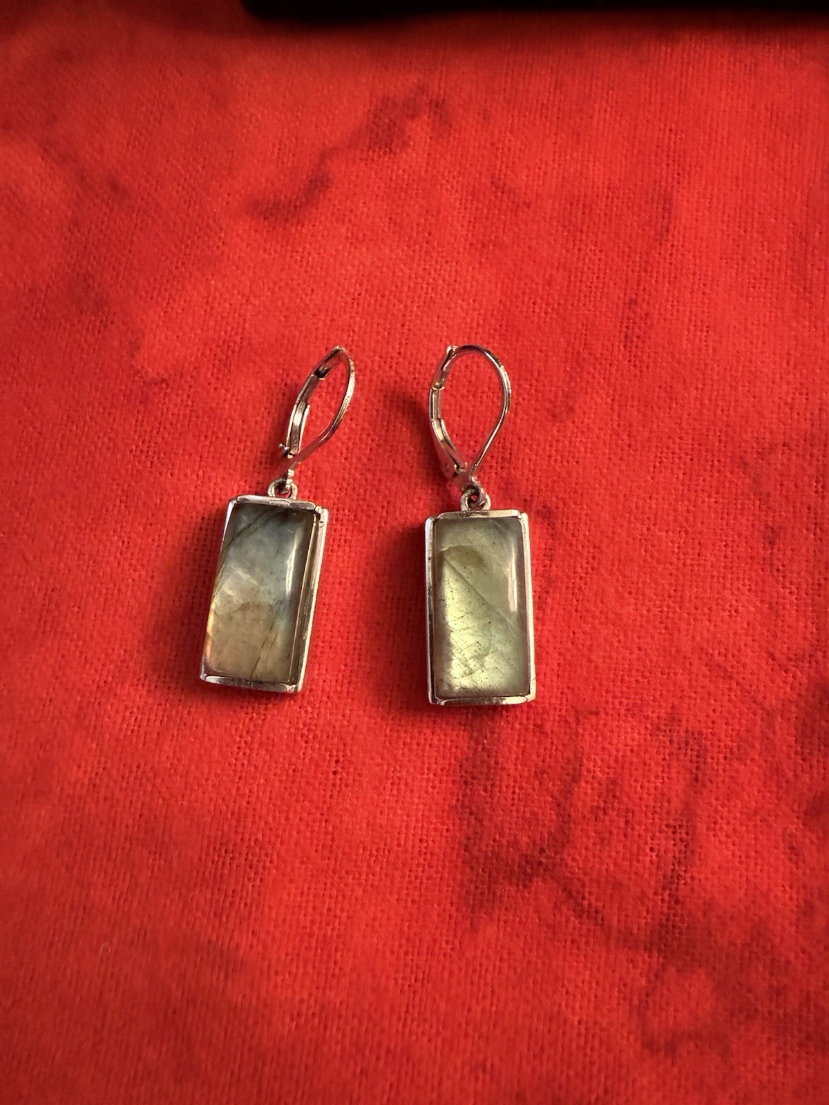 Labradorite Earr. Stain. Steel, 3/4 In Long, 1/2 In Wd. Kari’s Brand
