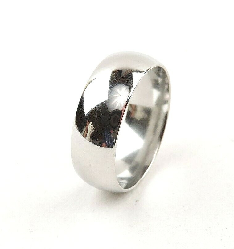Stainless Steel 8 mm Comfort Fit Wide Band Ring – Free Gift Packaging