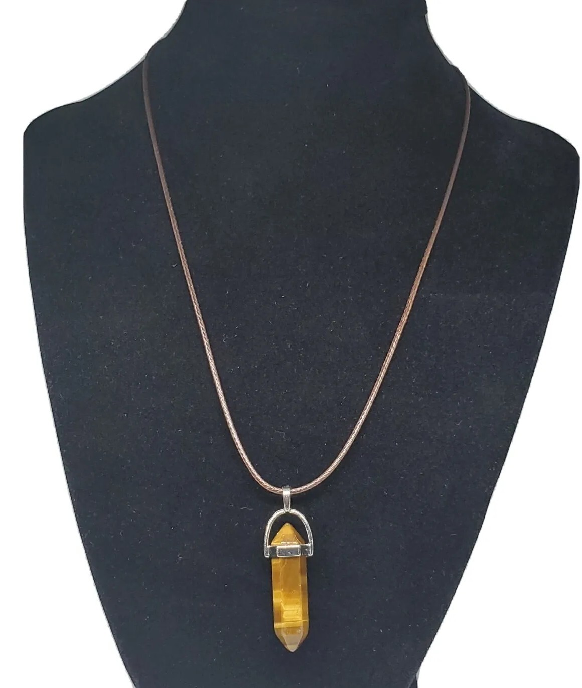 Tiger Eye Stone Gemstone Pendant Charm Jewelry Necklace 36-11