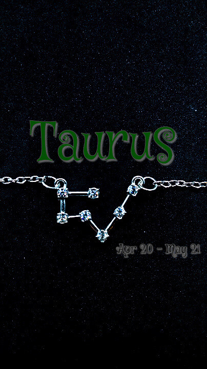 Taurus Zodiac Constellation Necklace Silver color CZ stones 18” chain