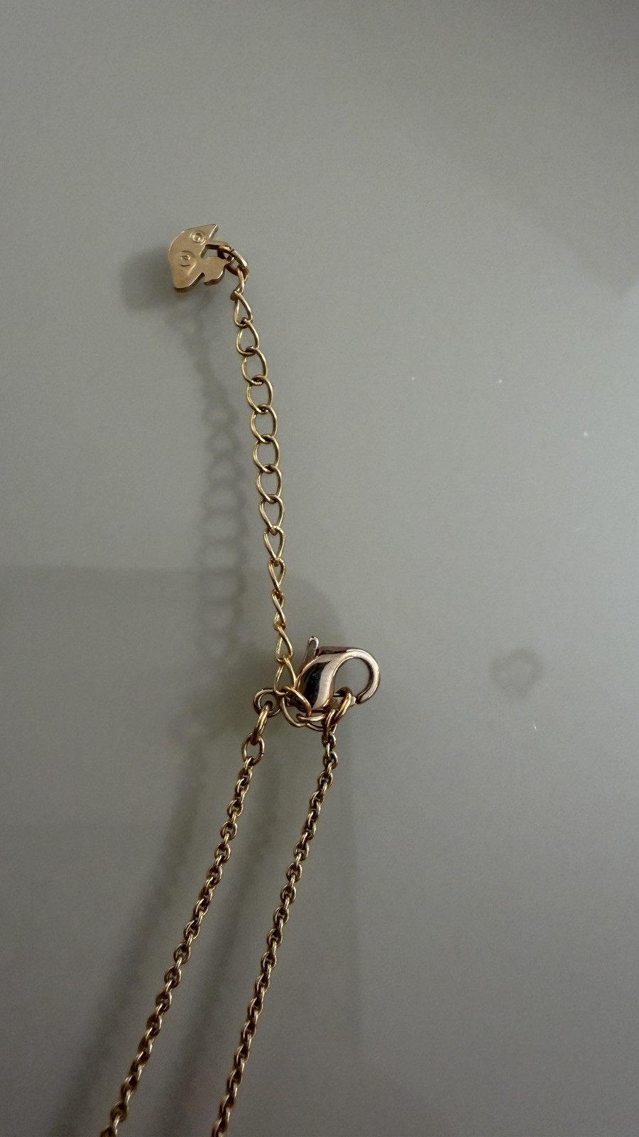 Swarovski Rose Gold Hand Circle Necklace White Crystals