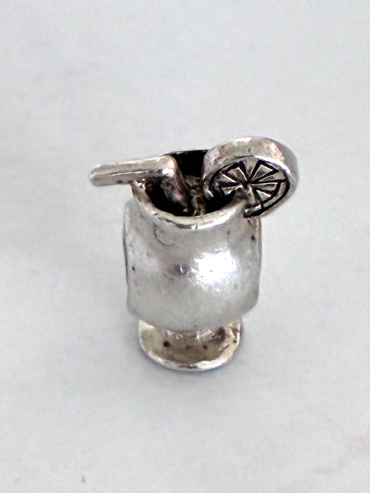 Sterling SIlver Cocktail Drink Slide Charm for Bracelet