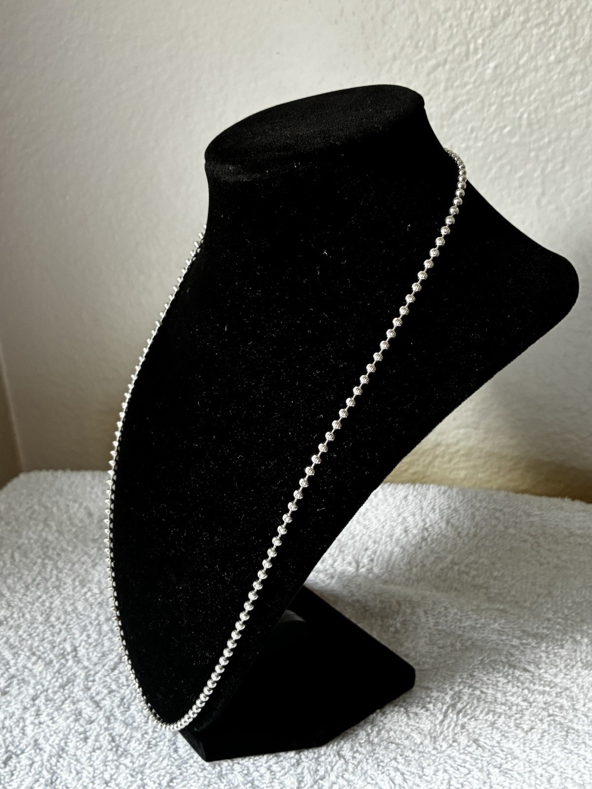 925 Sterling Silver 24” 2.9mm Moon Cut Silver Tone chain.