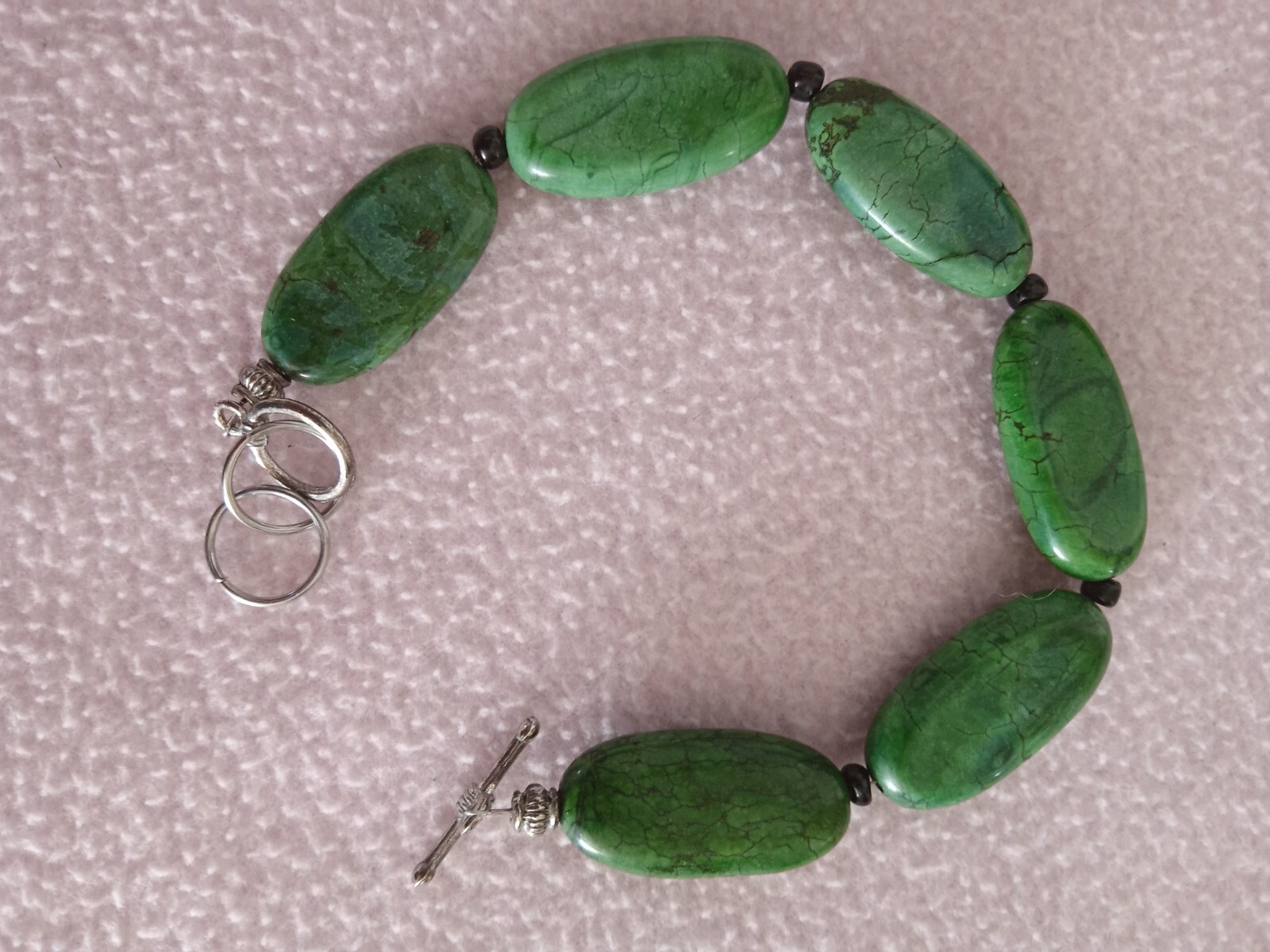 Green Stone Bracelet 9.5 inch