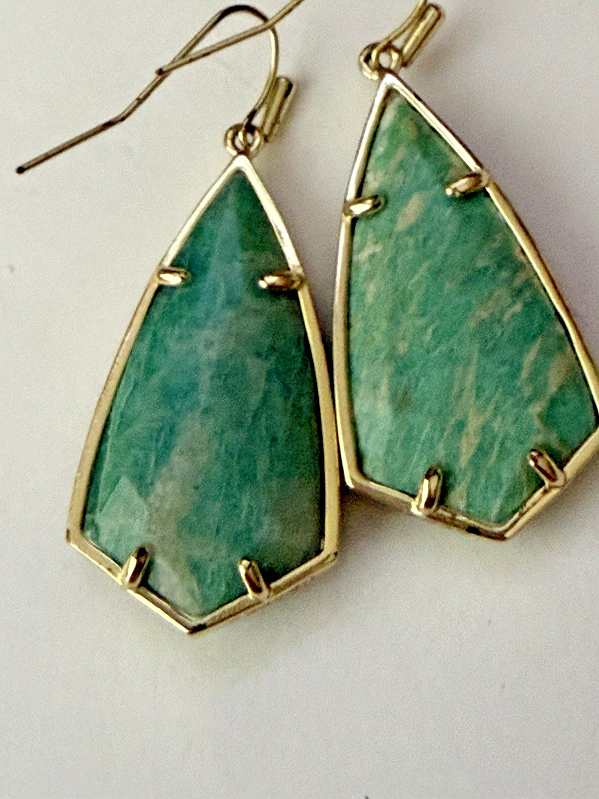 Kendra Scott Carla Drop Dangle Earrings Teal Green Amazonite