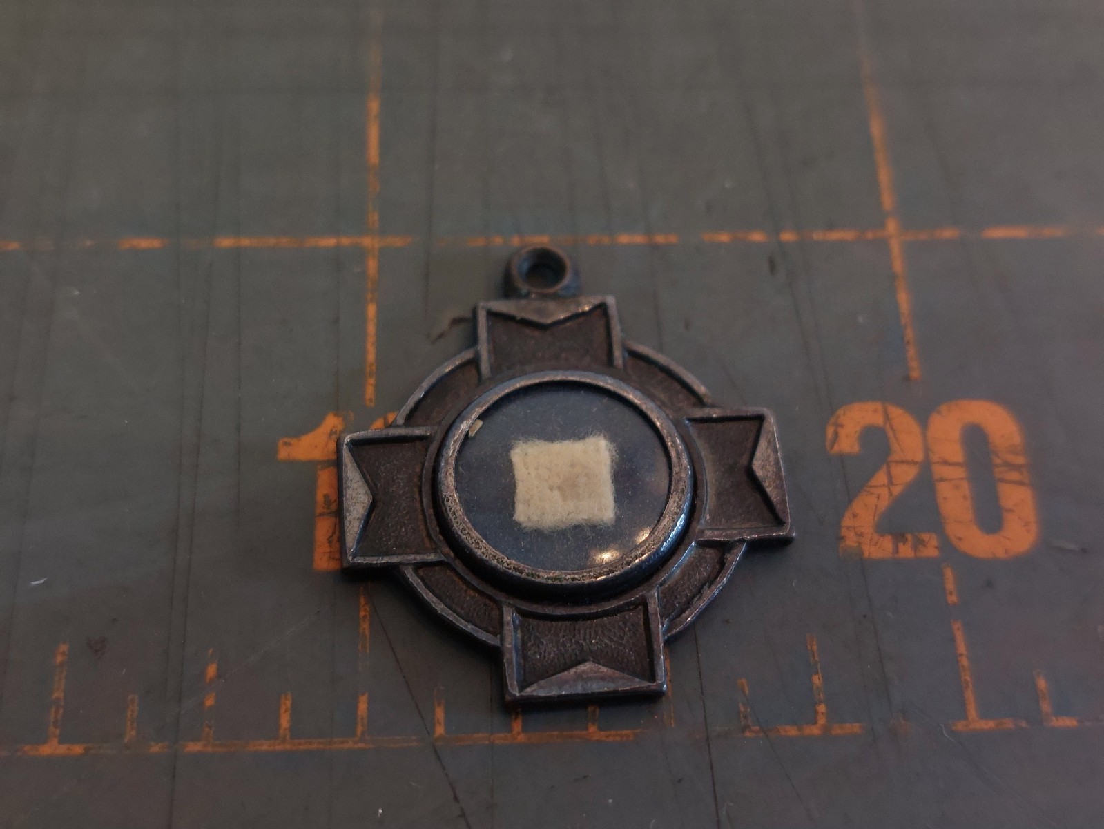 Vintage Metal Charm Cloth Relic Cross