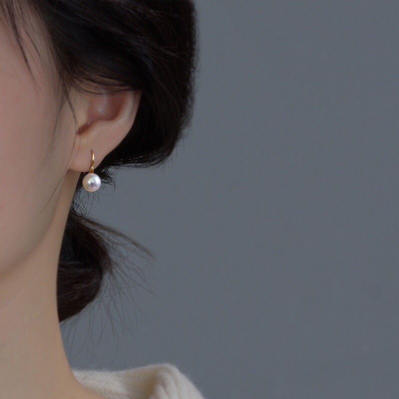 Elegant White Pearl Dangle Drop Earrings for Women,Pearl Earrings