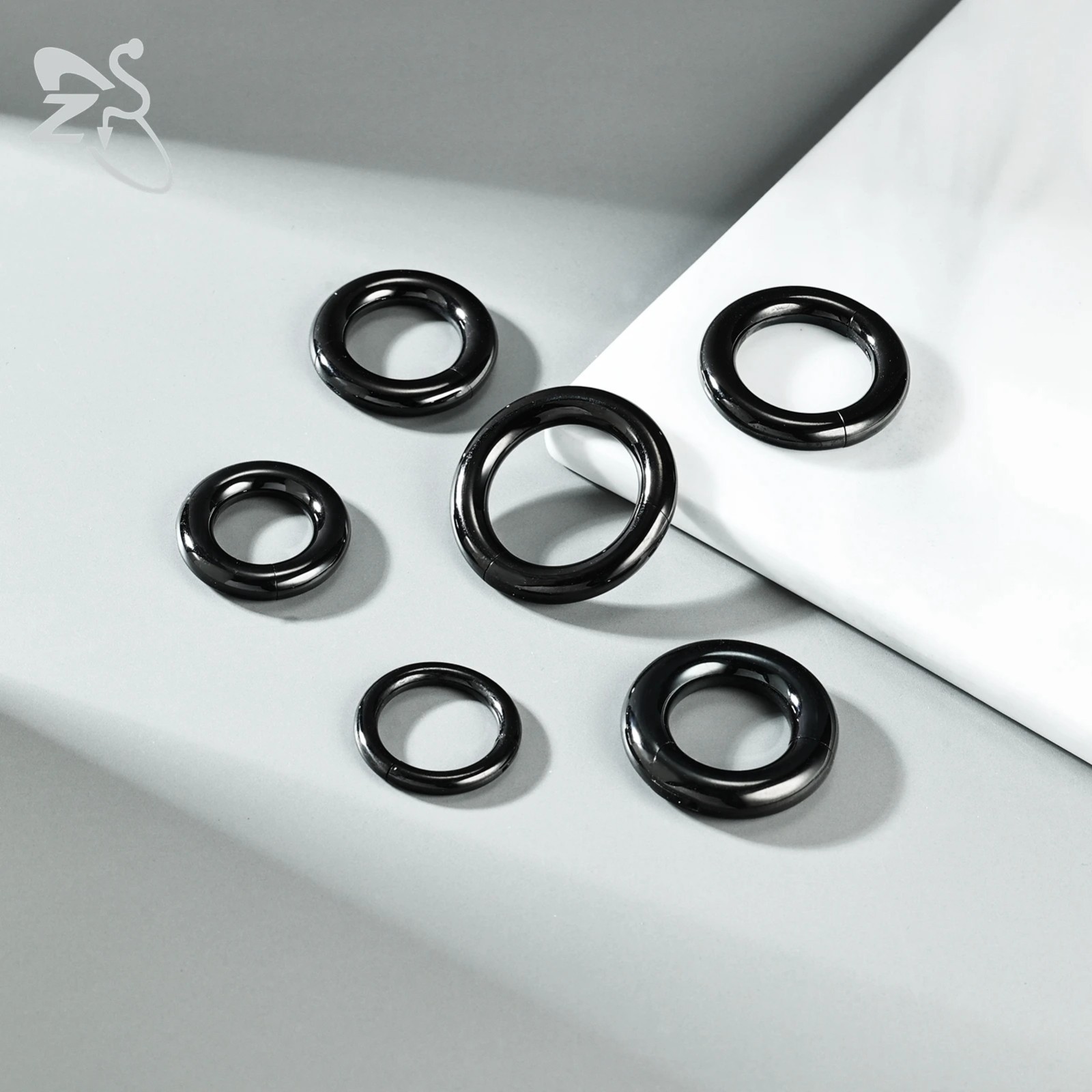 2G-12G Titanium Hinged Large Septum Ring Clicker Ear Gauge Hoop Earring Jewelry
