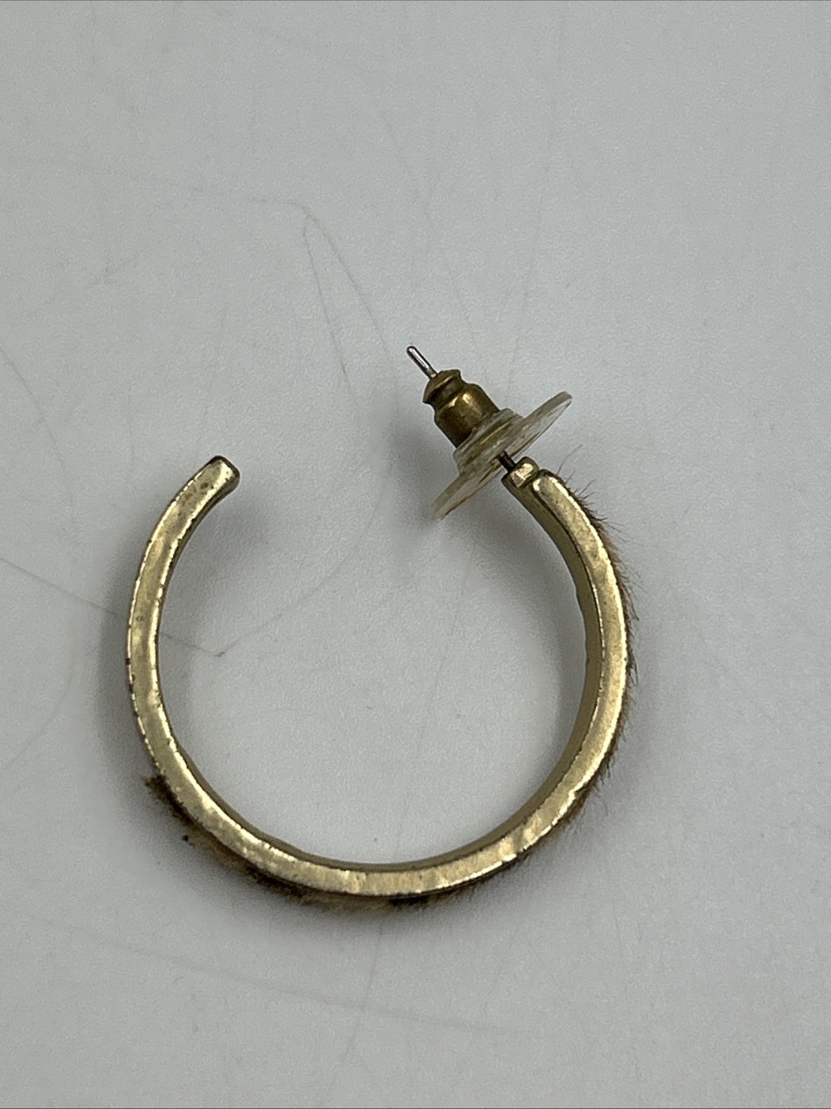 Gold Tone Hoop Earrings With Leopard Pattern Retro Bohemian Style Jewelry