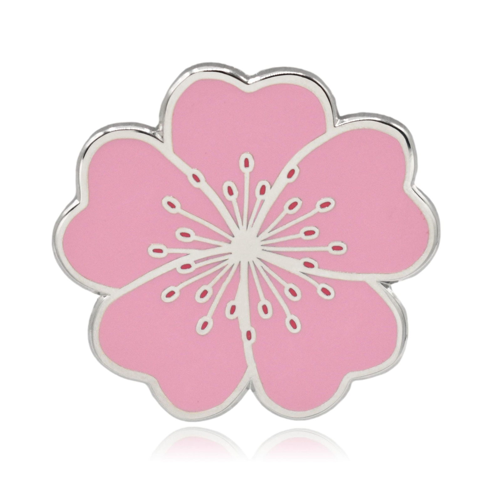 Cherry Blossom Flower Hard Enamel Lapel Pin