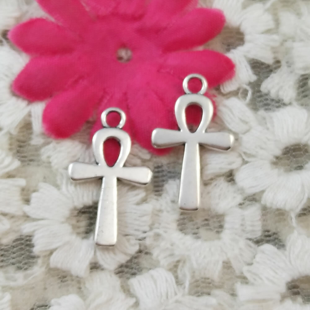 Free Ship 84 Pcs Antique Silver Cross Charms Pendant 22X13MM H-5318