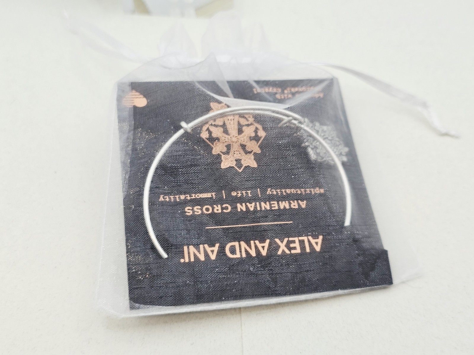 Alex And Ani ” Armenian Cross ” Silver Charm Bangle Bracelet ✨️