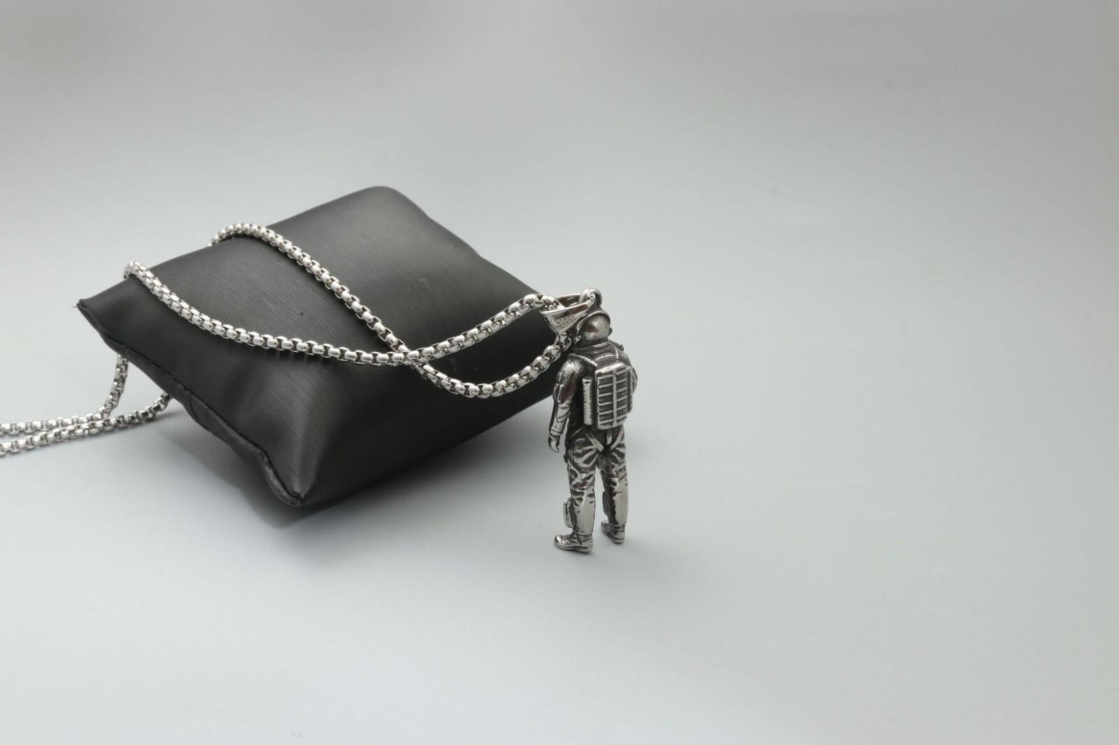 Mens Stainless Steel NASA Space Spaceman Astronaut Pendant Necklace Men