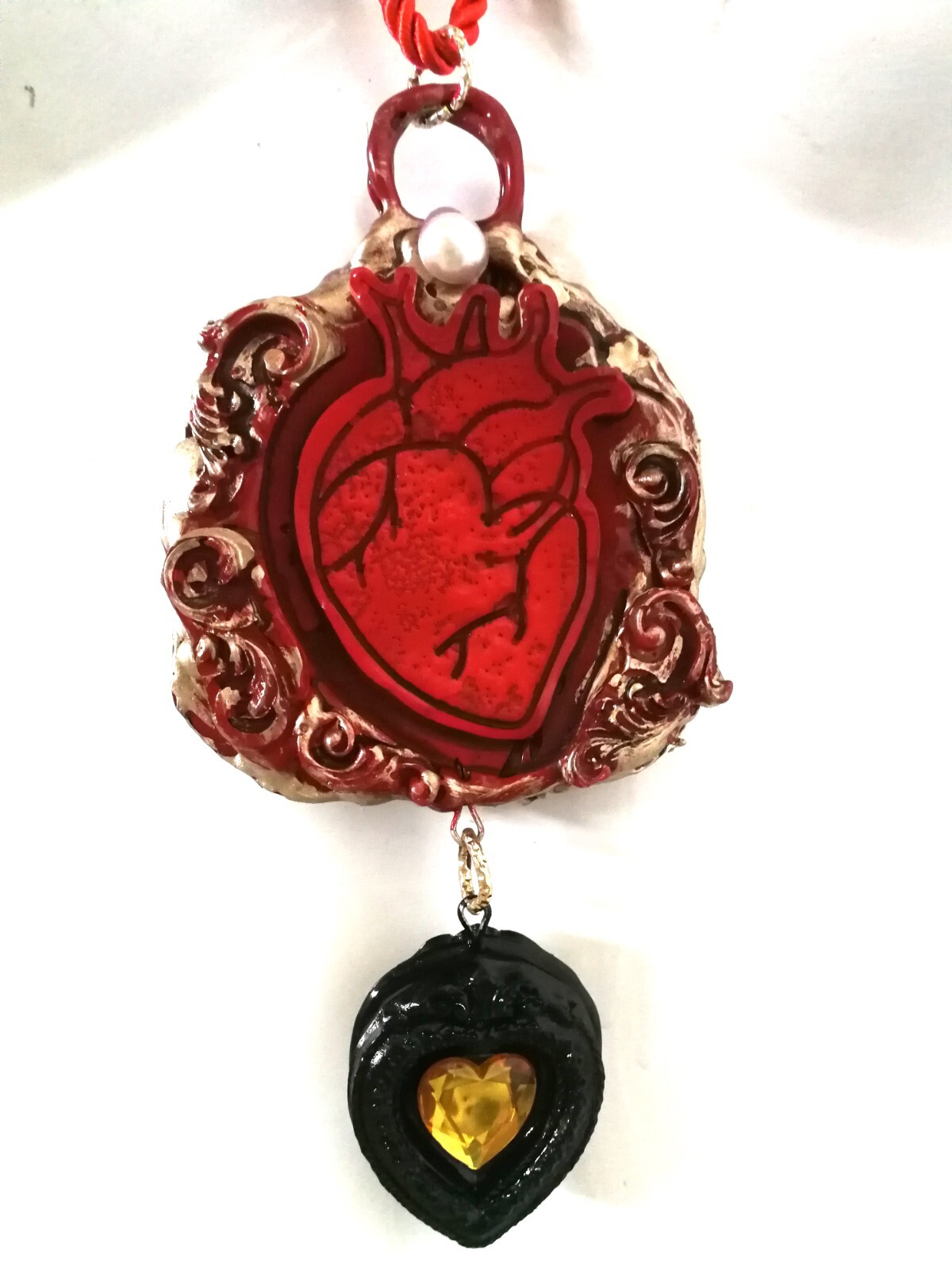 love talisman magic amulet pendant jewelry necklace gothic witch jewellery heart