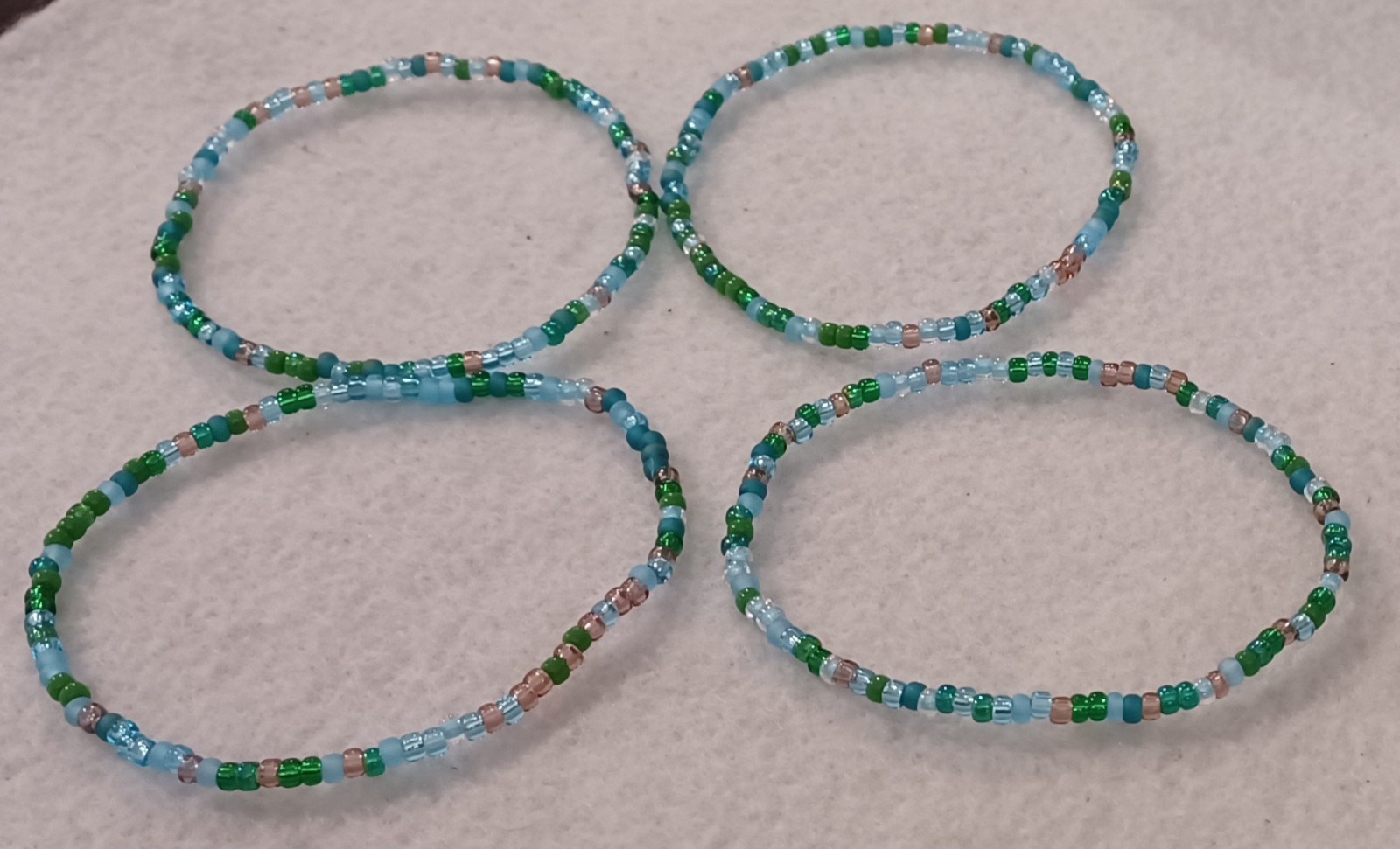 Lagoon Mix 4 Piece Set Beaded Stretch Miyuki Round Seed Beads – NEW