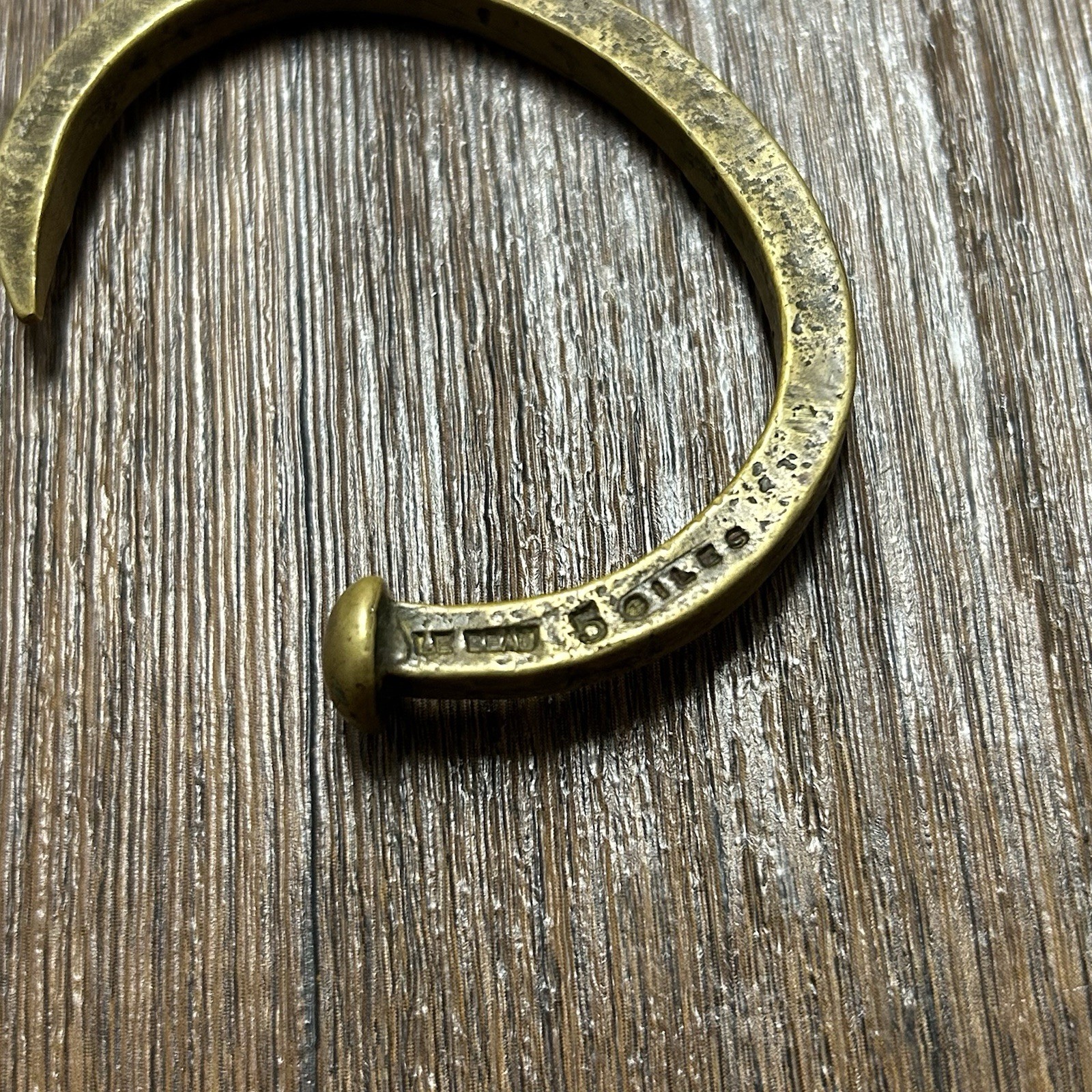 Le Beau Giles & Brother Limited Edition Open Cuff Railroad Spike Bracelet