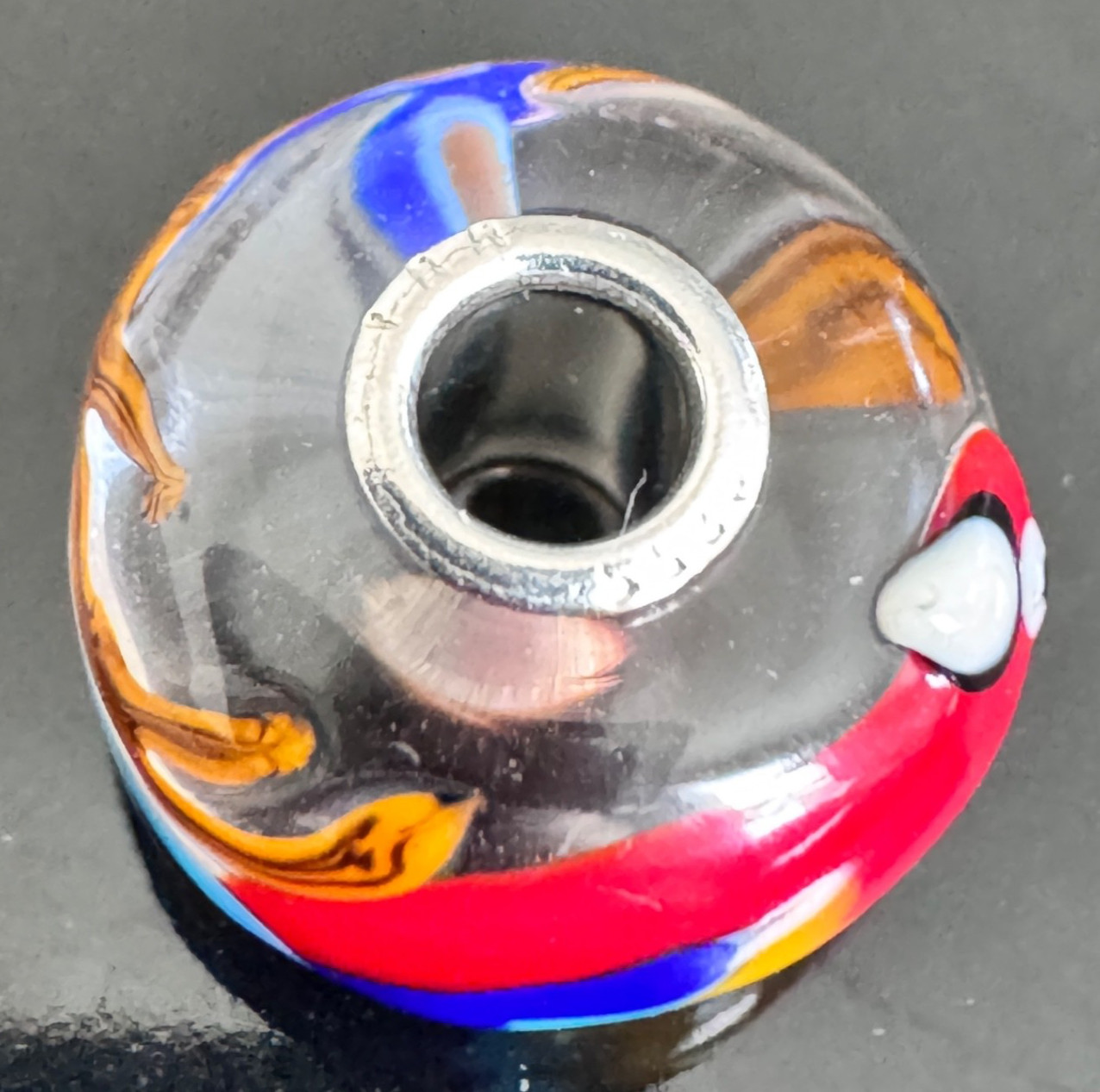 TROLLBEADS Colorful Red Macaw Unique LAA 925S NEW!