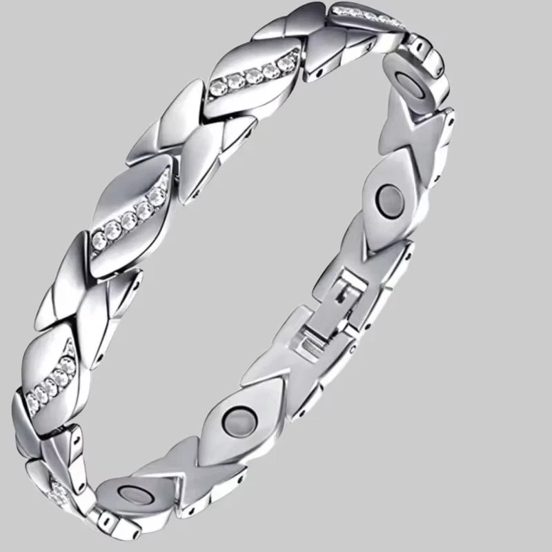 Women’s Magnetic Copper Bracelet 3500 Gauss Magnets Adjustable Sparkling Bangle