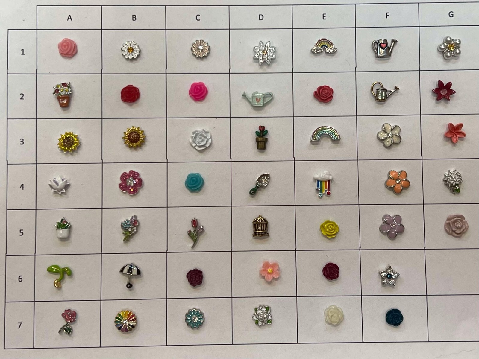 Authentic Origami Owl Charms FLOWERS RAINBOWS GARDEN NEW