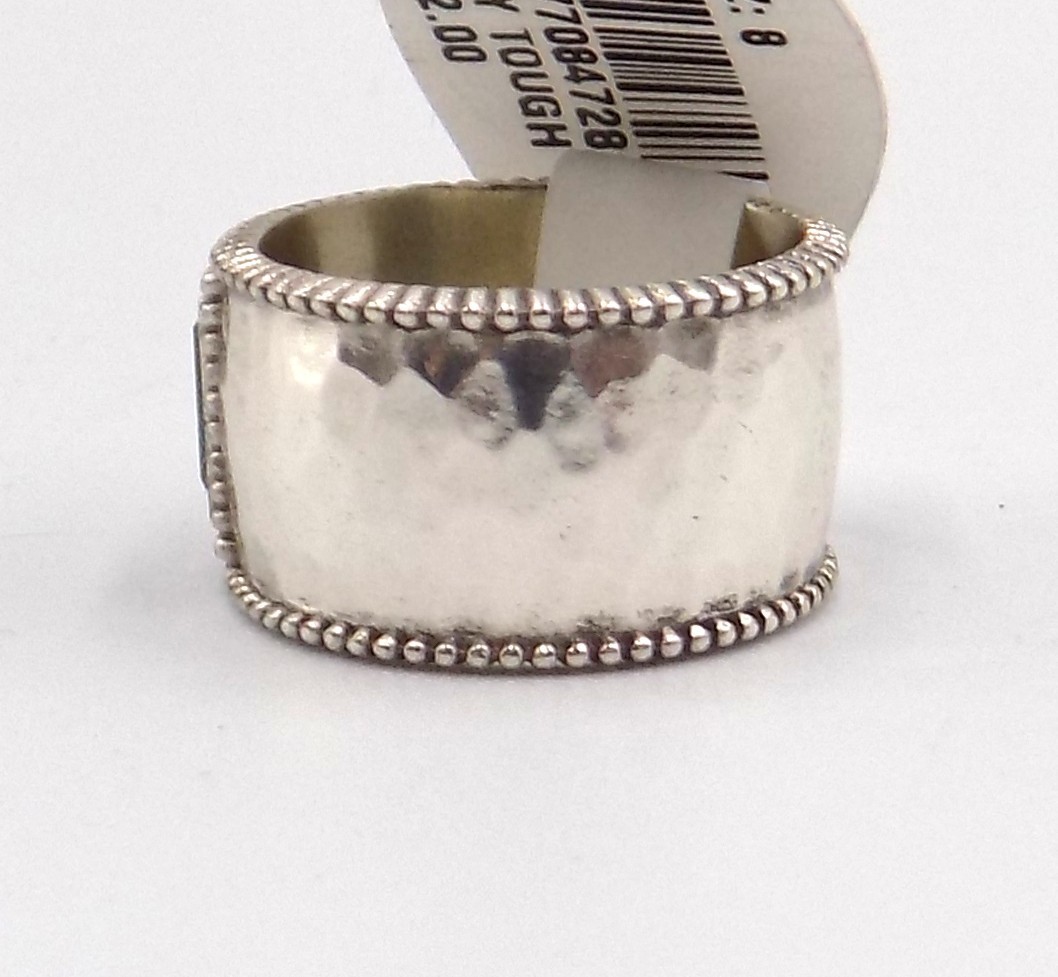 Brighton Pretty Tough Gem Wide Band Ring Size 9 NWT