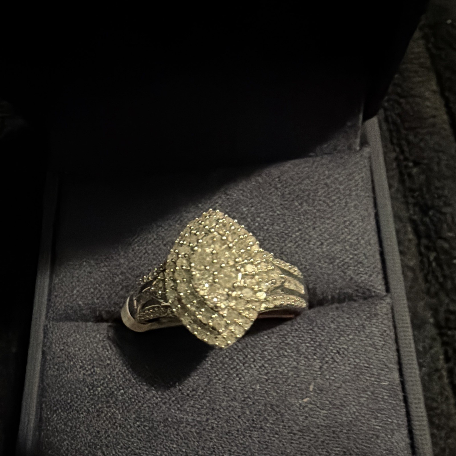 Sterling Silver 1/2ct natural diamond size 7 woman’s ring.