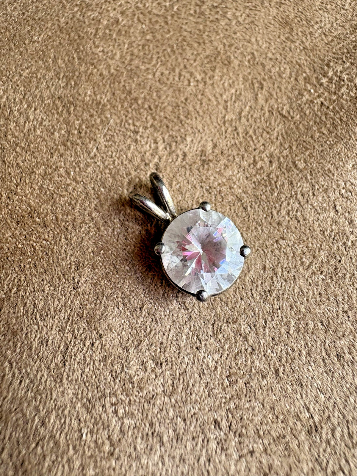 Zirconia 925 Sterling Silver Round Sparkling Charm/Fashion Jewelry Pendant