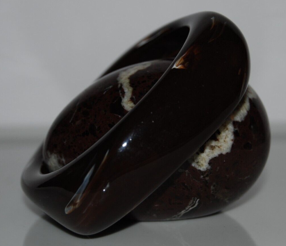 Elegant Couture Brown Swirl Large Bold Square Acrylic Statement Bangle Bracelet