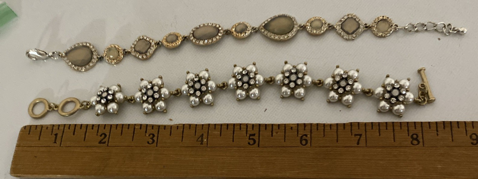 5x bracelets& 2x Rings Nice Rhinestones Varied