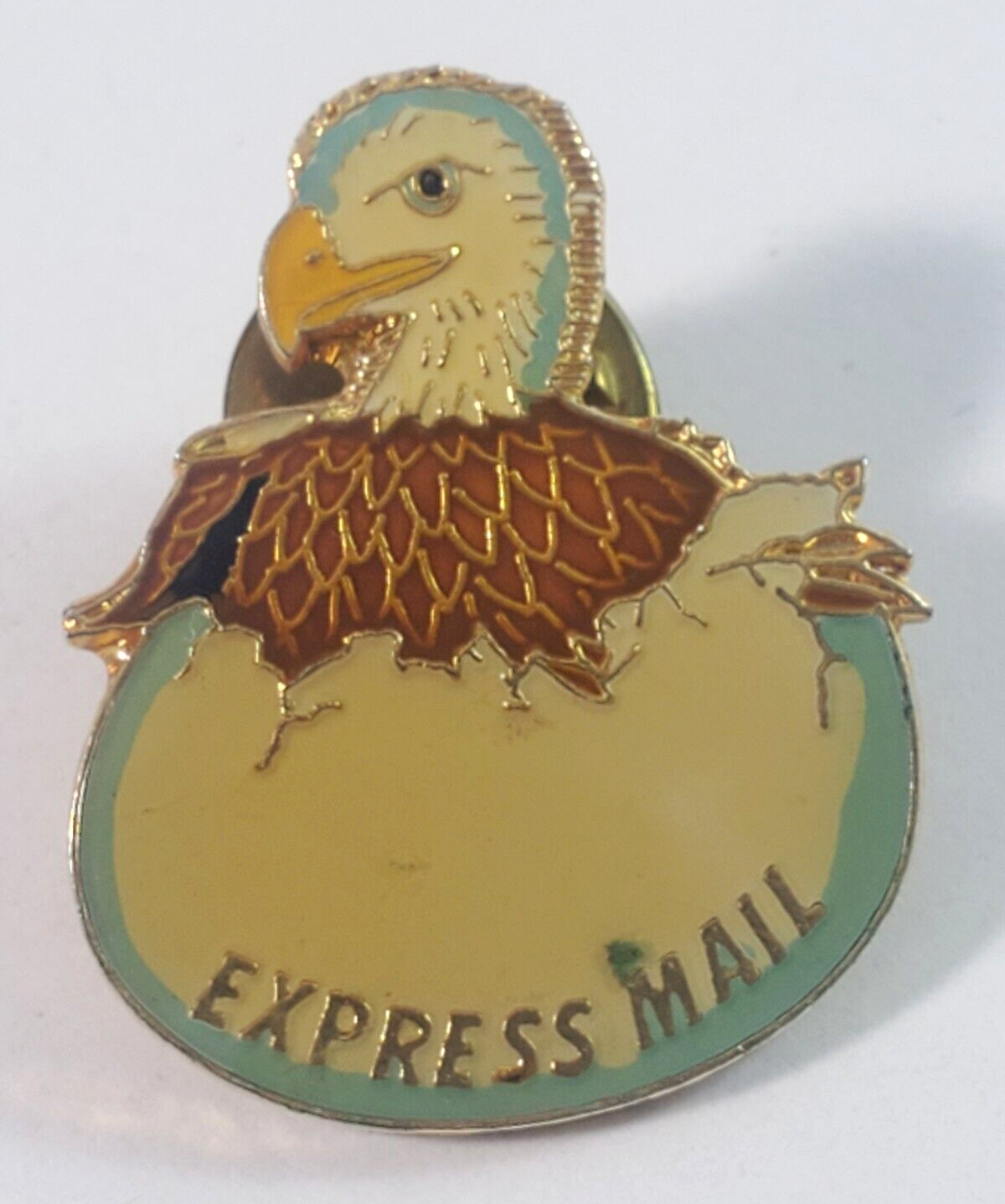 USPS United State Postal Serv Express Mail Eagle Hatchng Lapel Pin 7/8″ x 1-1/8″