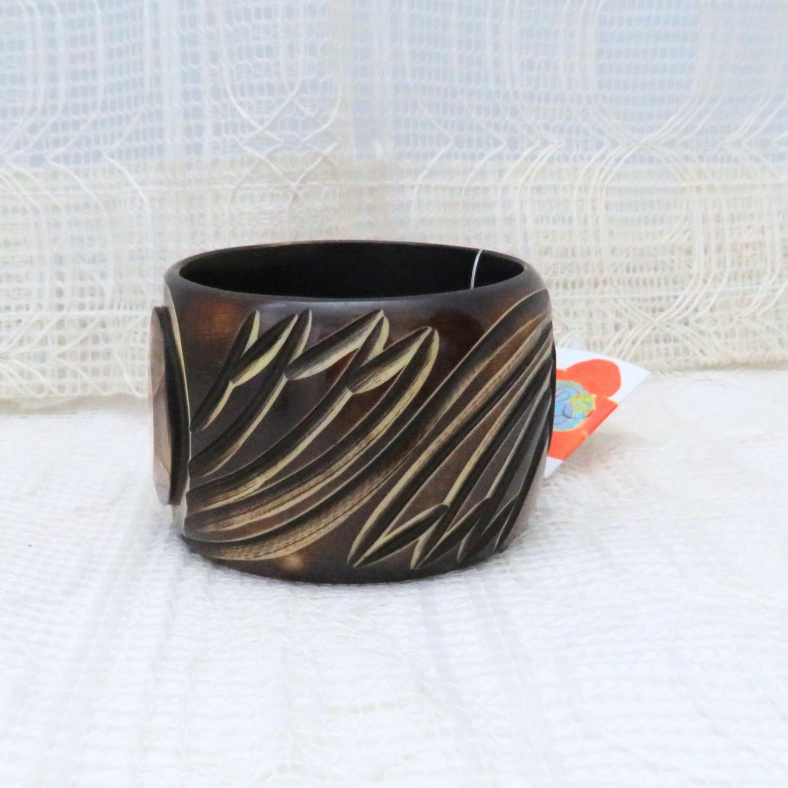 Antika Collection Brown Wood Look Bangle Bracelet Women Business or Casual