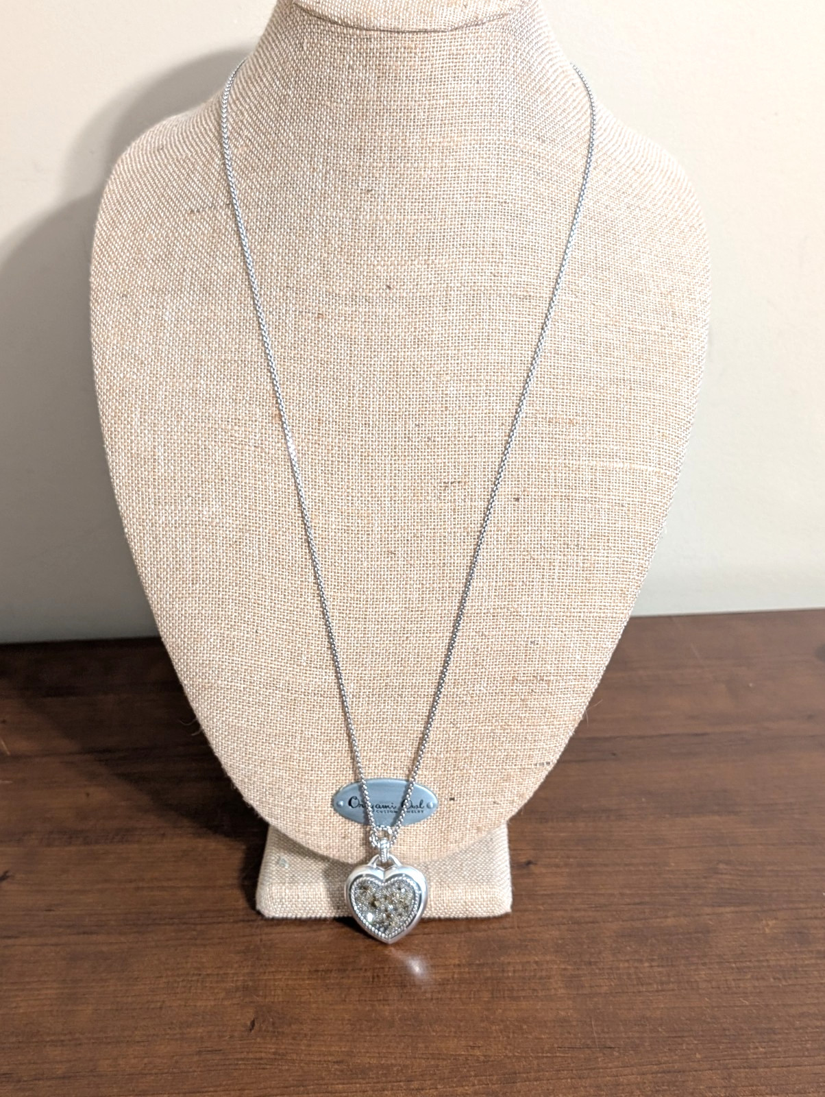 BRIGHTON Crystal Medley Photo Locket Heart Pendant Necklace w/Gift Bag