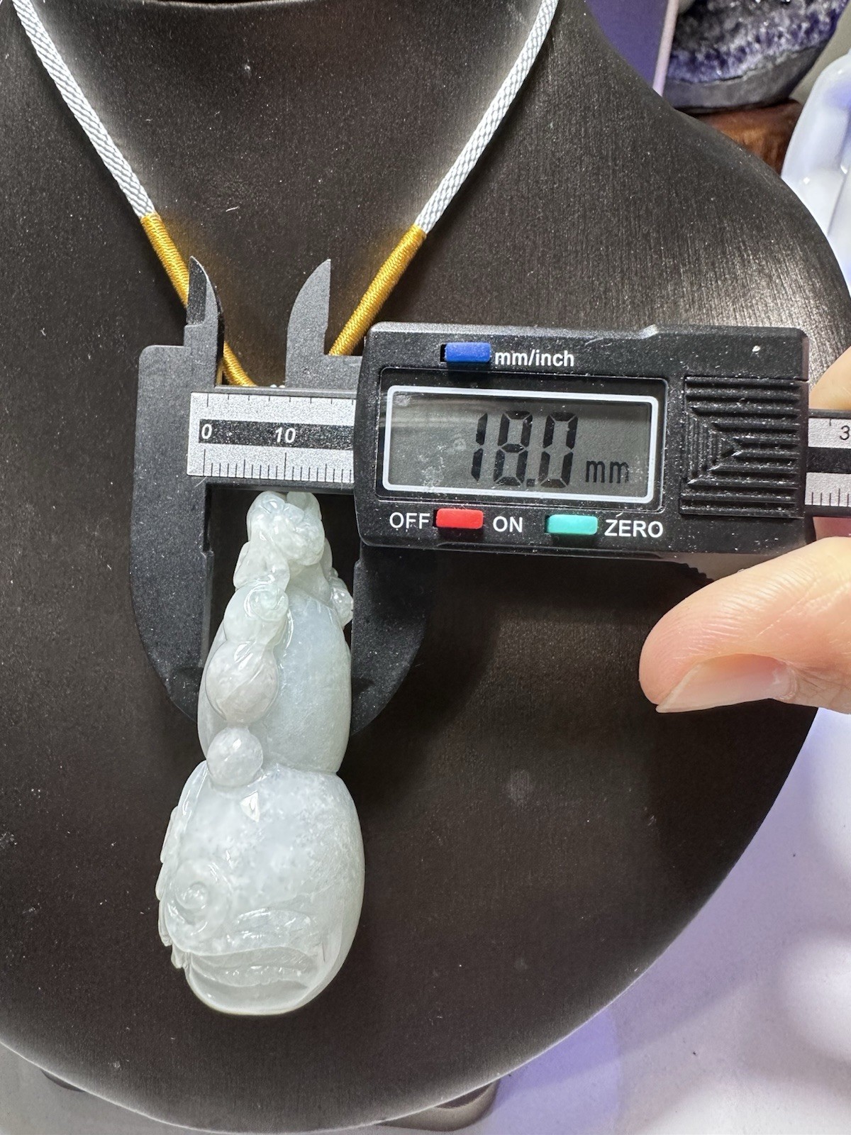 100% Natural Jadeite Jade Hand Carved gourd Pendant天然缅甸翡翠 A 货 葫芦吊坠