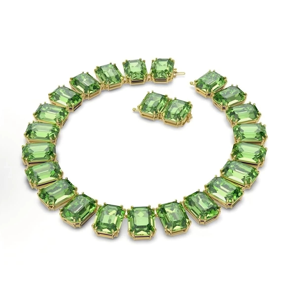 Swarovski Chroma octagonal cut colored candy large grain crystal necklace