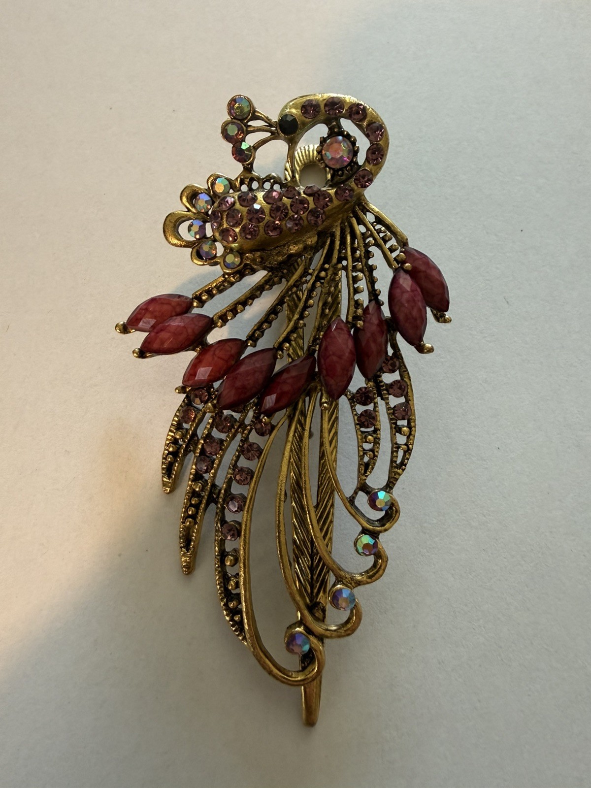 Vintage Rhinestone Colorful Hair Clips – lot of 6 Alligator Clips