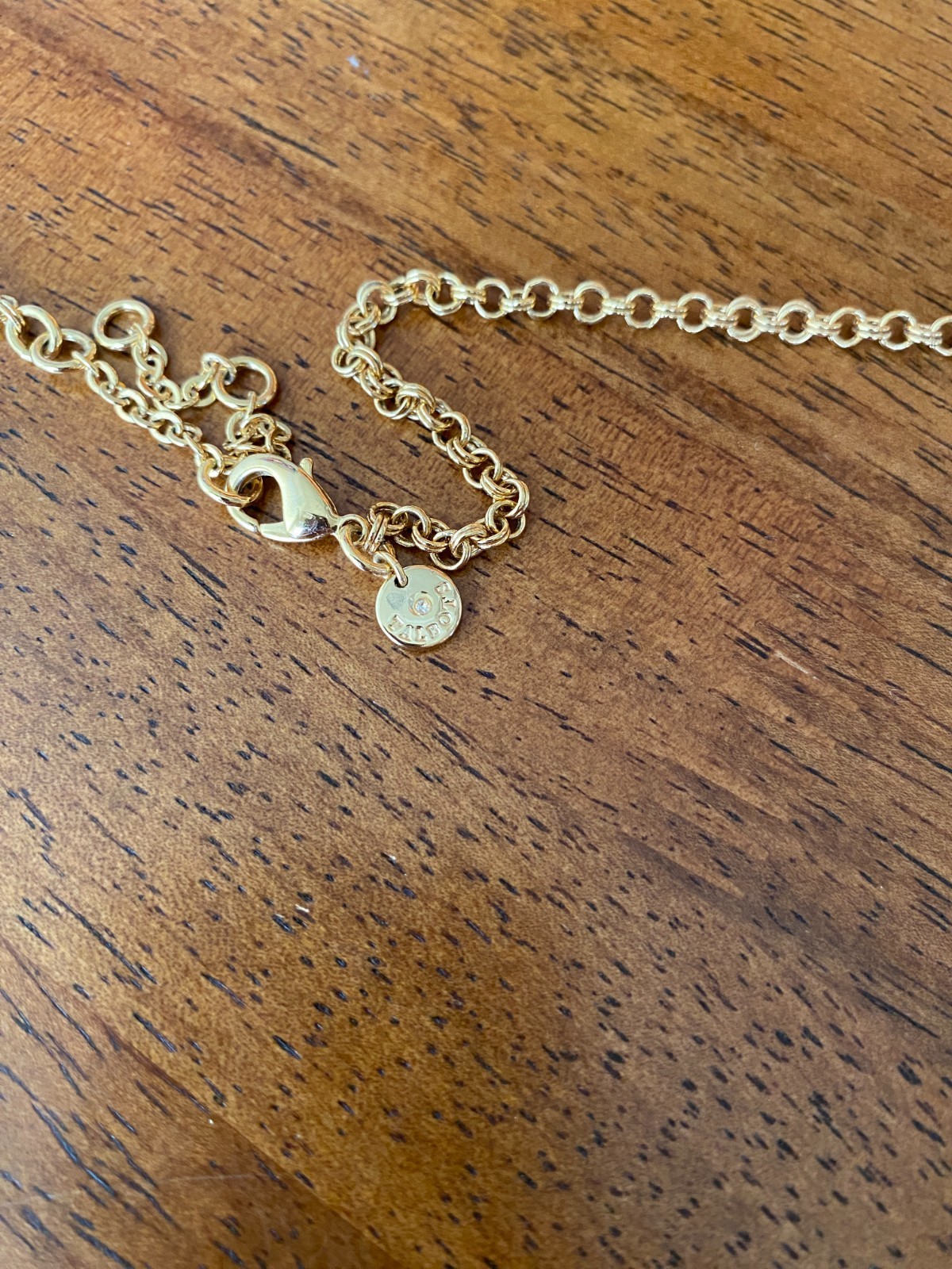 Talbots Tortoise Disc Necklace Gold Tone Rolo Link Chain Smooth & Rope Beads