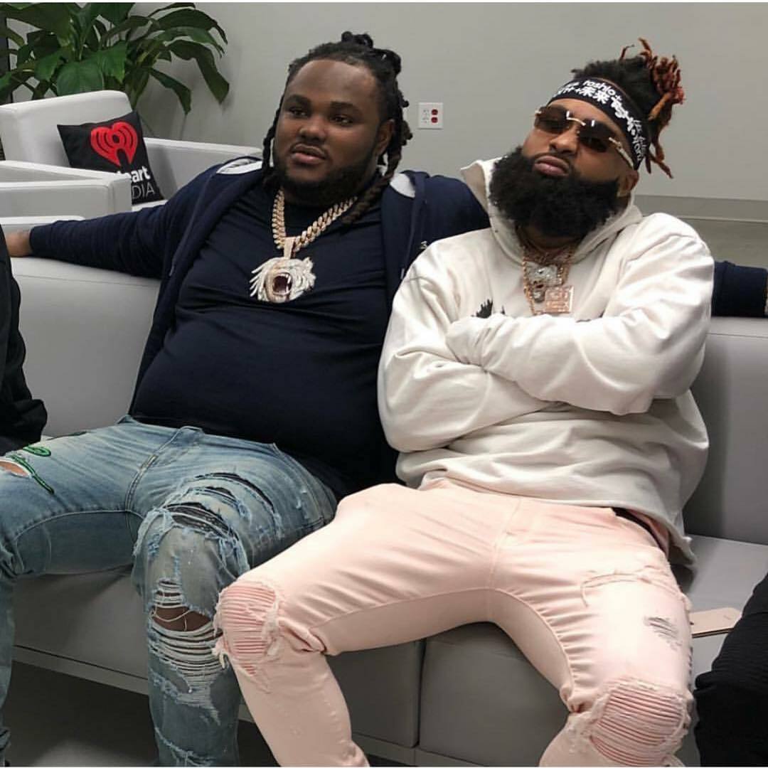 TEE GRIZZLEY HALF MAN HALF BEAST & 16″ Full Iced Cuban & Tennis Choker Chain Set