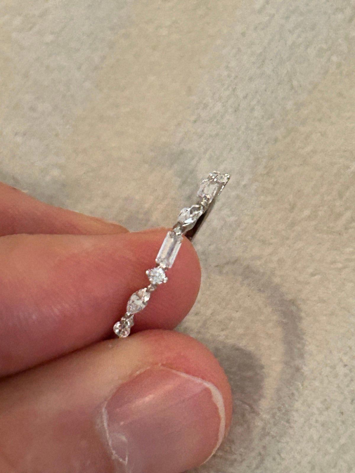 ring band sterling silver 925 beautiful unique size 0.97g a5 lot size 7.25