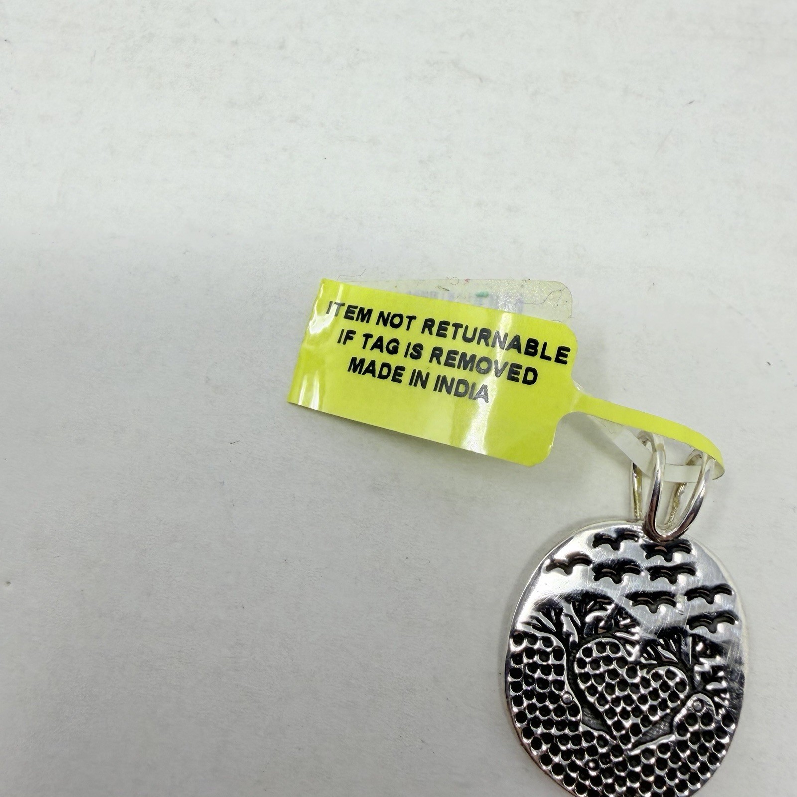 Shop LC Sterling Silver Pendant without Chain Heart Shaped Trees & Birds 5476