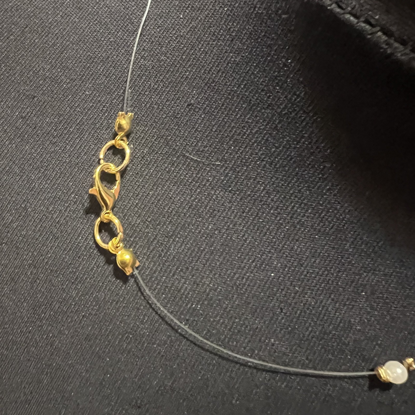 Handmade beaded layering necklace choker multi strand seed bead faux pearl boho