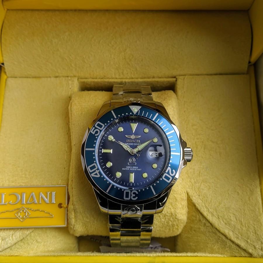 Invicta Men’s Pro Diver Metallic Blue Dial Automatic Stainless Steel Watch