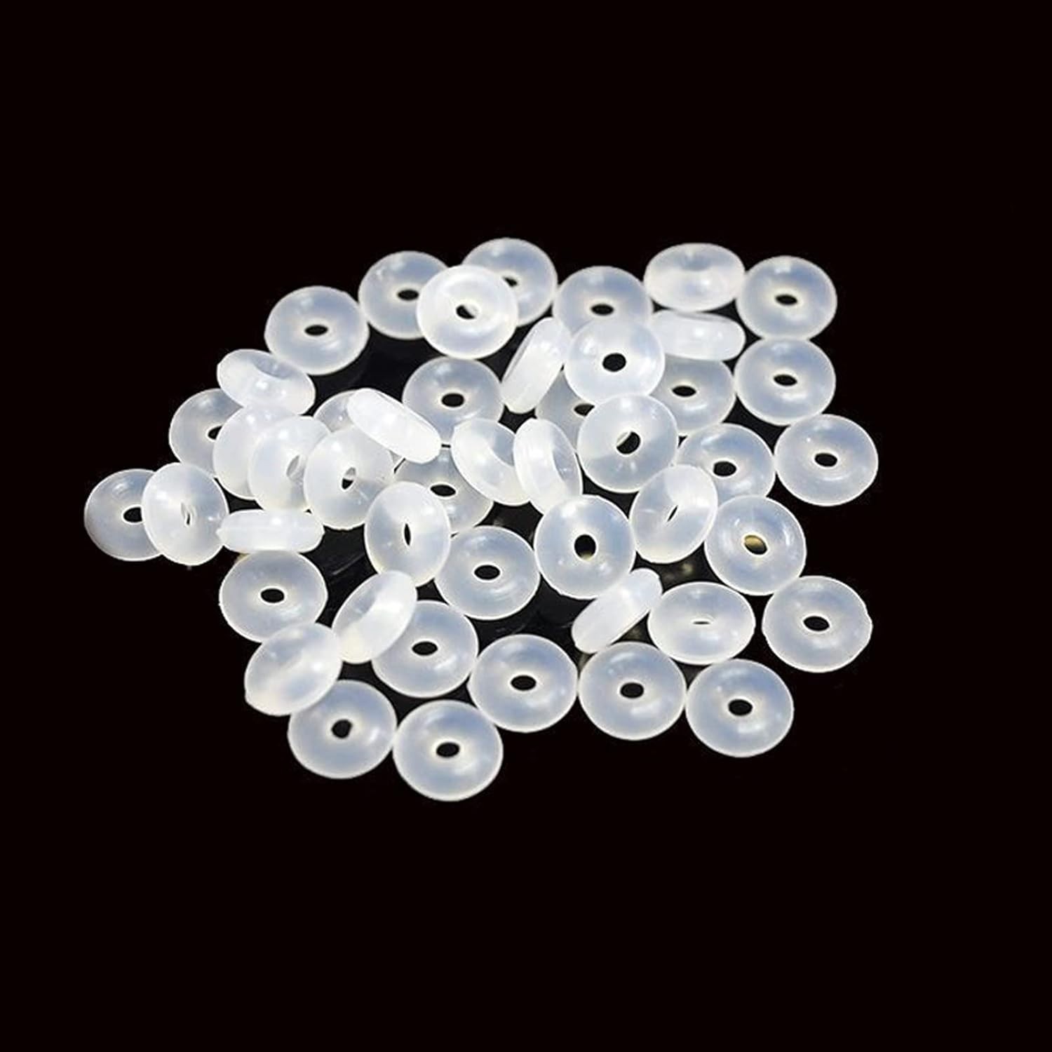 80 Pcs Clear Silicone Rubber Stoppers for Bead Charms – Ideal for Jewelry Making