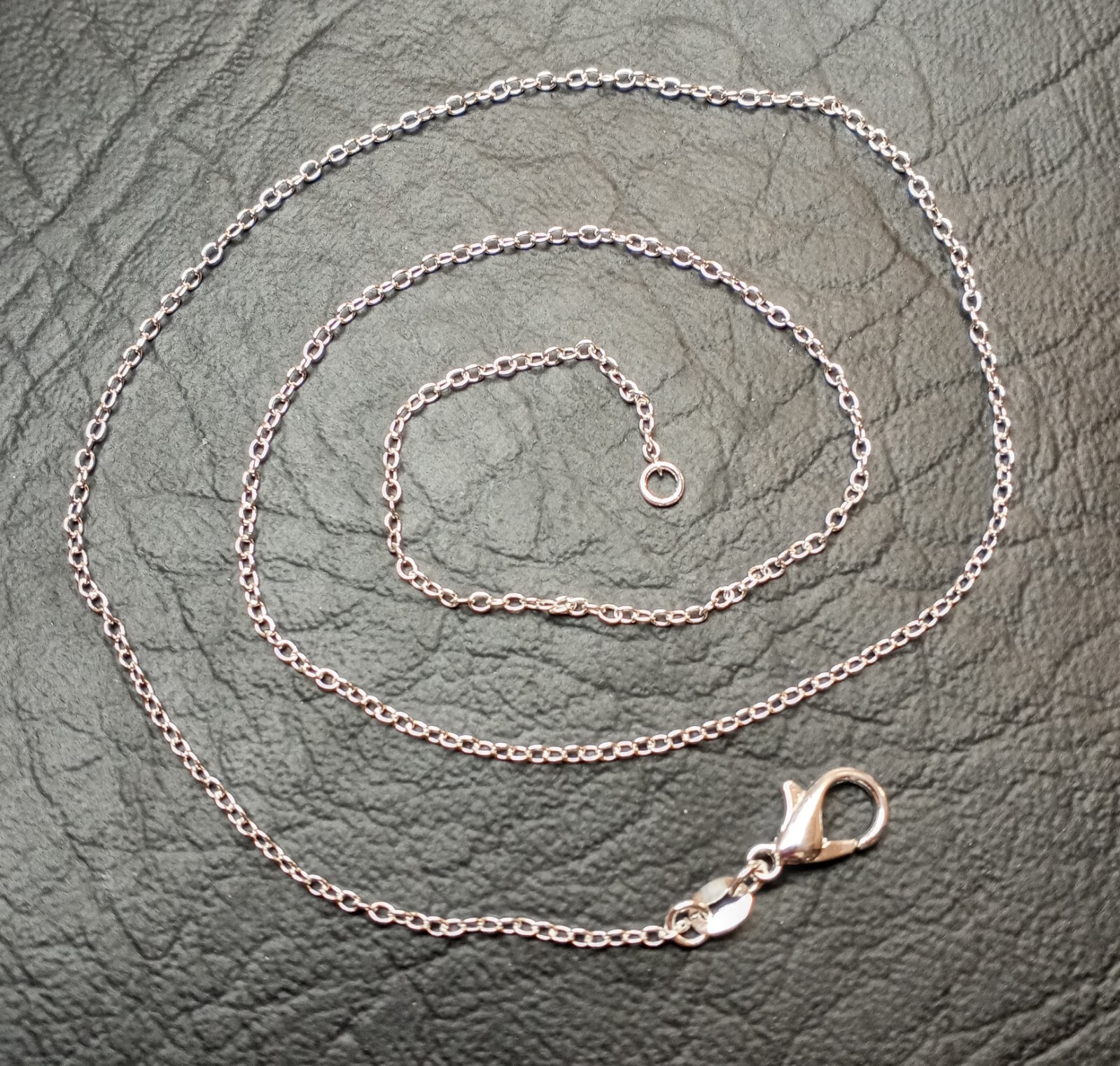 SHARP 925 SILVER PLATED MEN’S WOMEN’S 1MM 20″ DAINTY CLASSIC CABLE CHAIN SHINY