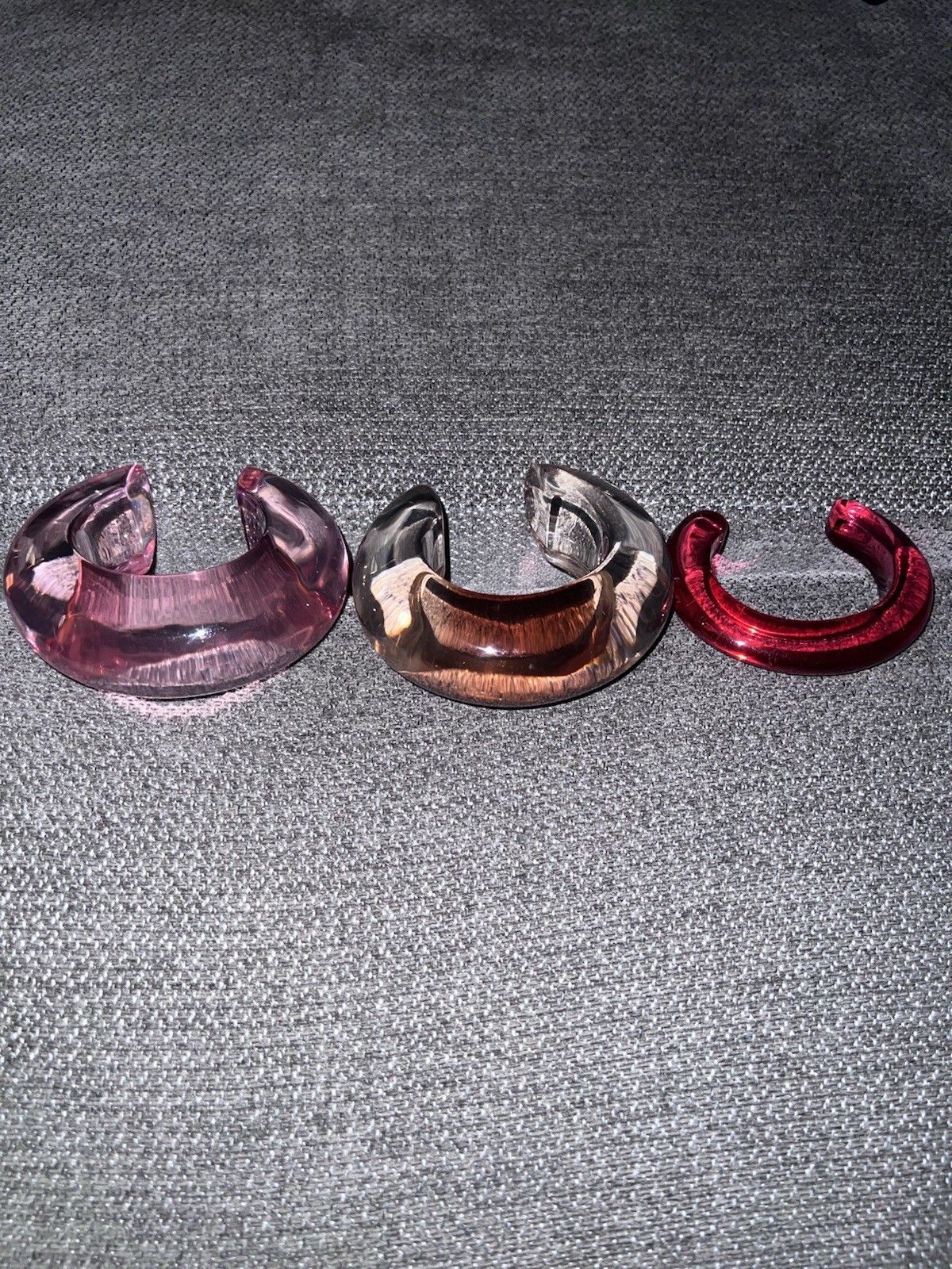 Lizzie Fortunato Cuff Bangle Bracelets Slip-On Stackable Multicolor (3 set)