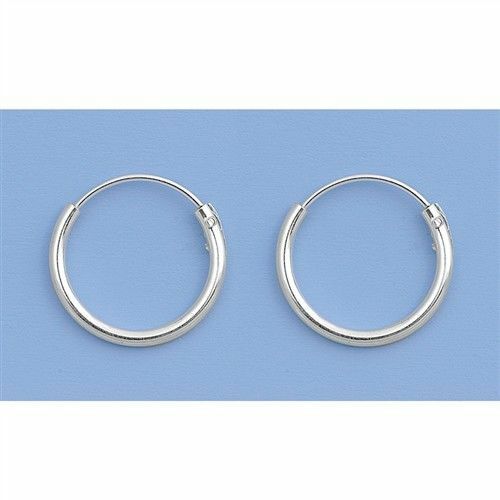2 Pairs Set Super Small Mini Hoop Earrings Sterling Silver 925 USA Seller 14mm