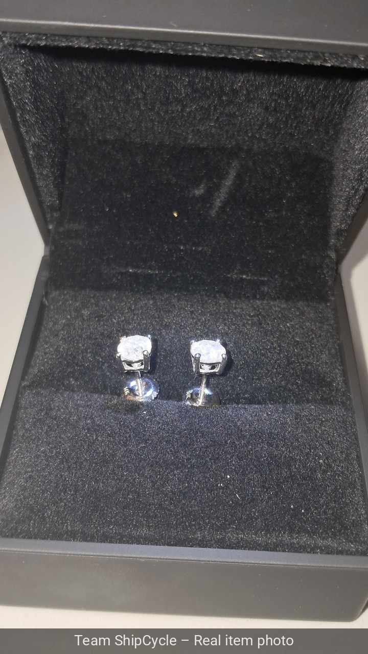 U46777 with packaging Round Cut Natural Diamond 14K White Gold G2U